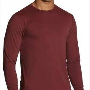 NWT Cuts Clothing Long Sleeve Straight Hem Cabernet Cotton